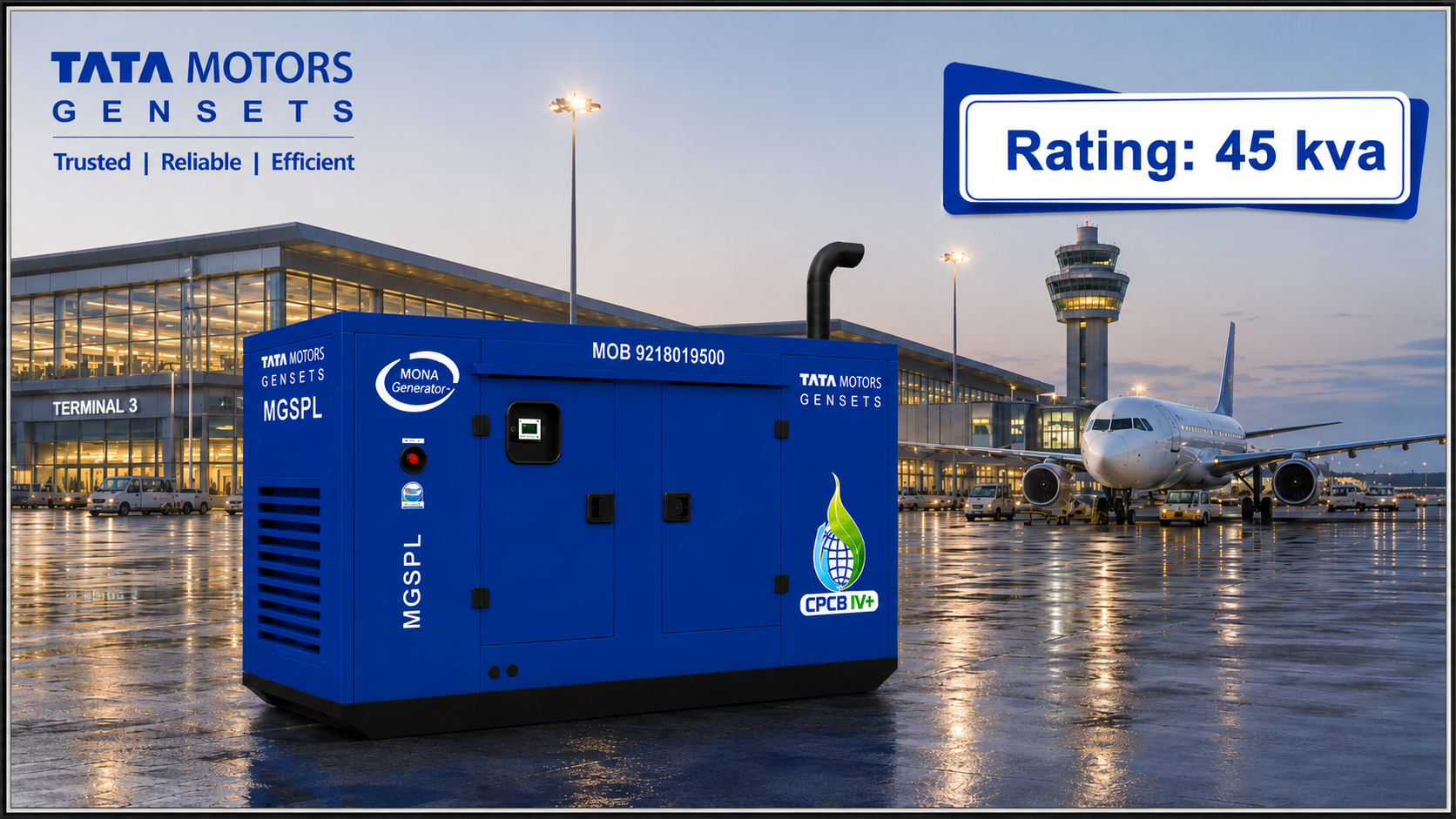 45 KVA Tata Motor Gensets in Rajasthan